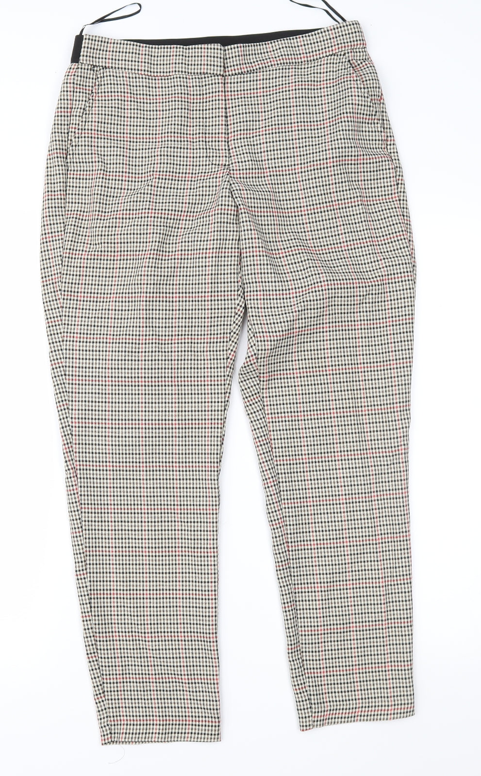 Peacocks Womens Brown Houndstooth  Trousers  Size 10 L27 in