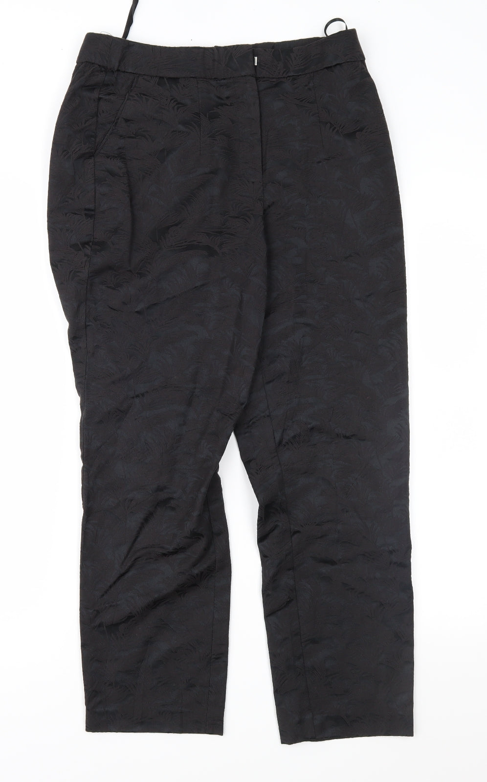 Bonmarché Womens Black Floral  Trousers  Size 10 L26 in