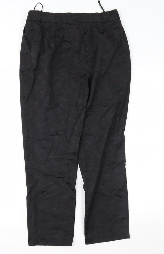 Bonmarché Womens Black Floral  Trousers  Size 10 L26 in