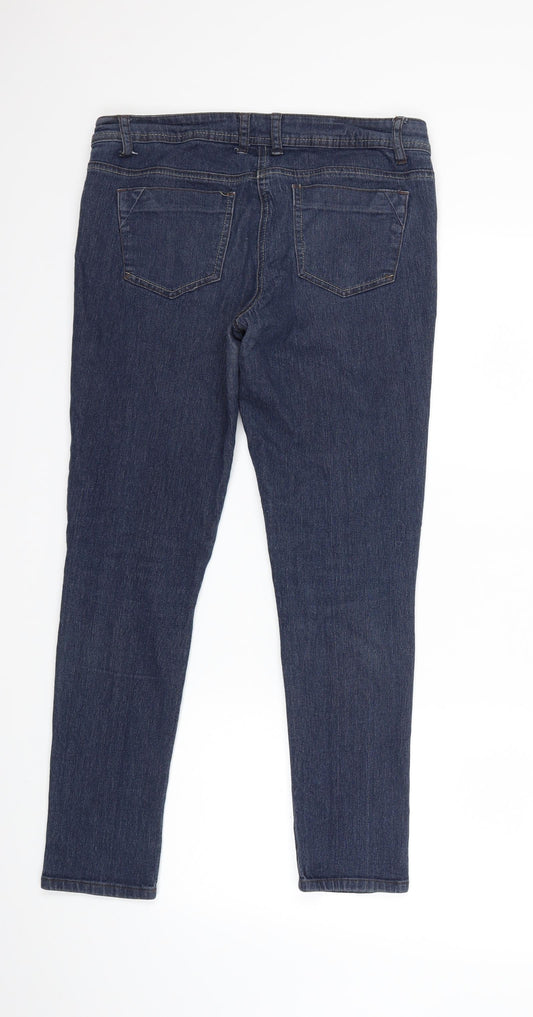 Avenue Womens Blue  Denim Skinny Jeans Size 12 L27 in