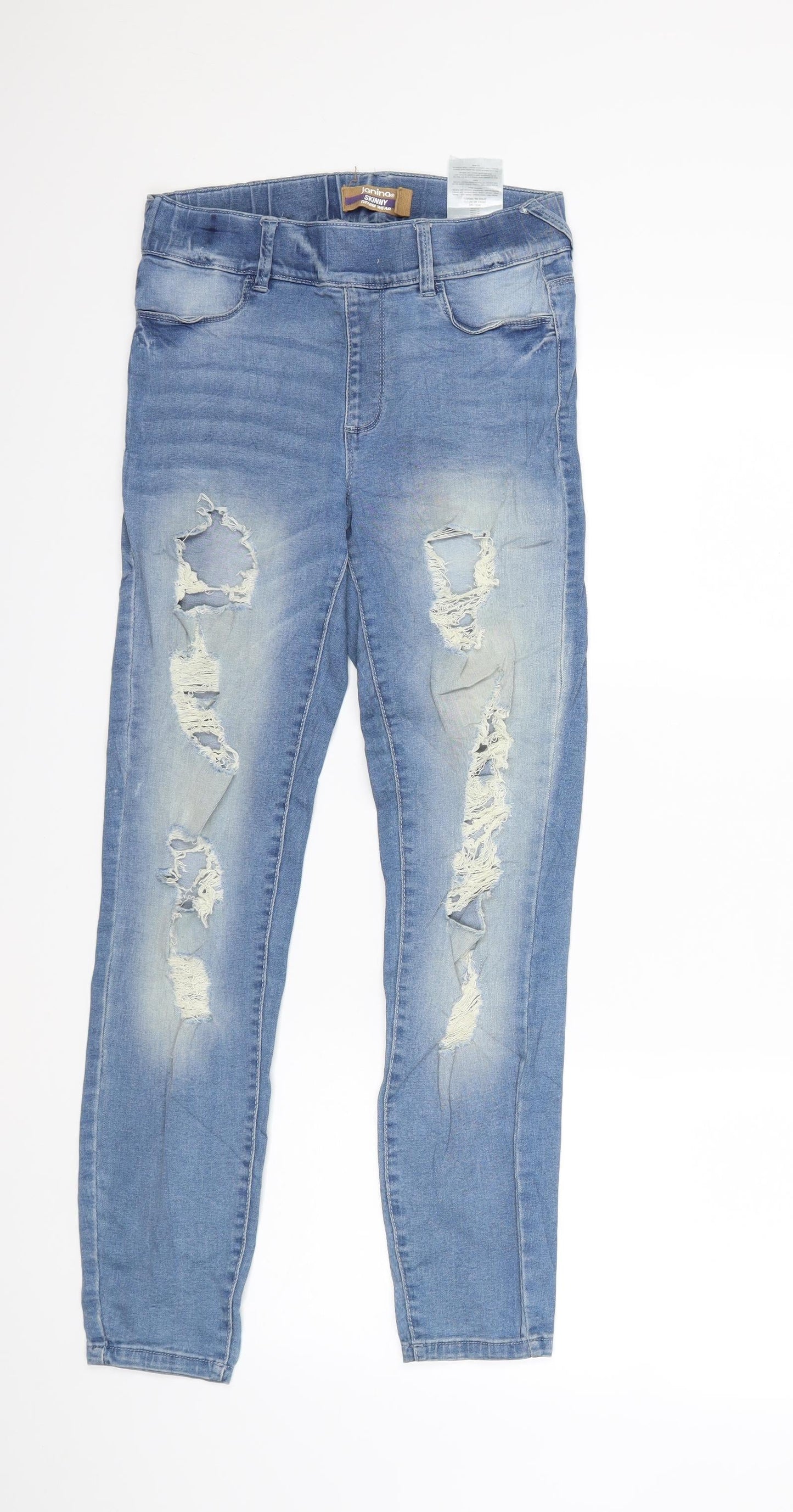 Janina Womens Blue  Denim Skinny Jeans Size 6 L27 in