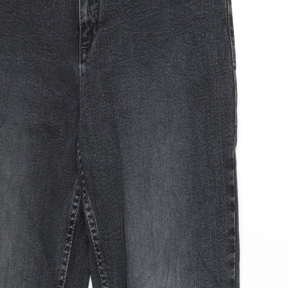 Blue Motion Womens Black  Denim Straight Jeans Size 12 L27 in