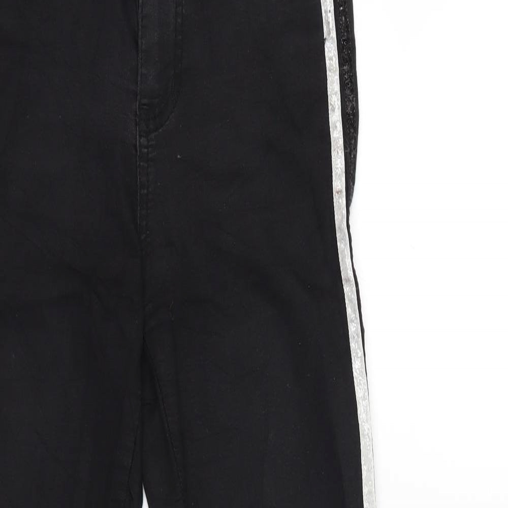 Goodies Womens Black Striped Denim Skinny Jeans Size 8 L27 in