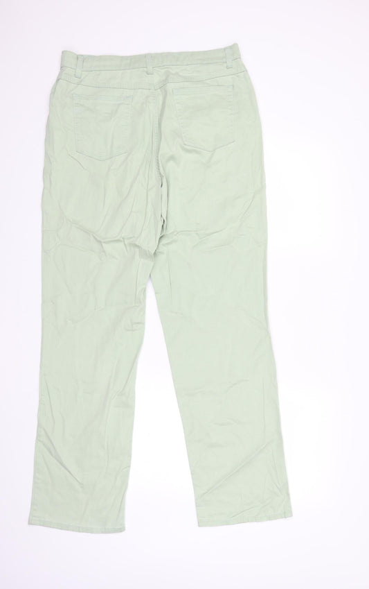 Marks and Spencer Womens Green  Denim Tapered Jeans Size 16 L32 in