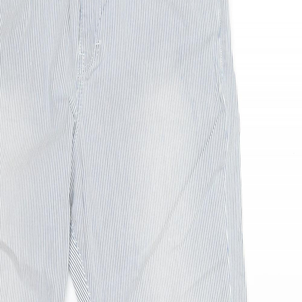 Per Una Womens Blue Striped  Snow Pants Trousers Size 12 L28 in