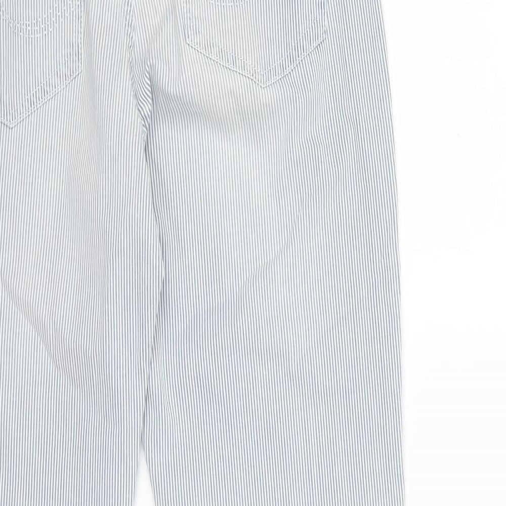 Per Una Womens Blue Striped  Snow Pants Trousers Size 12 L28 in