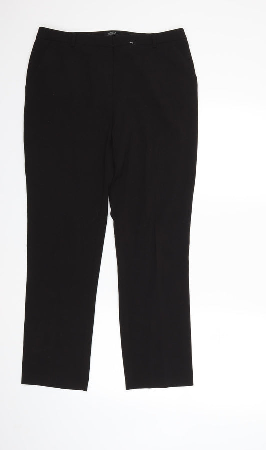 Papaya Womens Black   Trousers  Size 12 L28 in