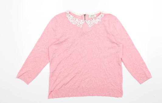 Papaya Womens Pink  Knit Pullover Jumper Size 10