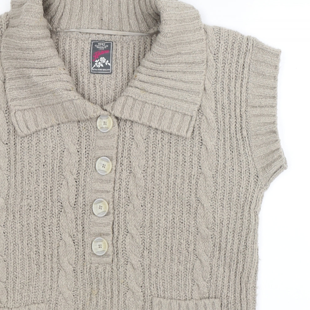 NEXT Womens Grey  Knit Pullover Jumper Size M  - Oversized