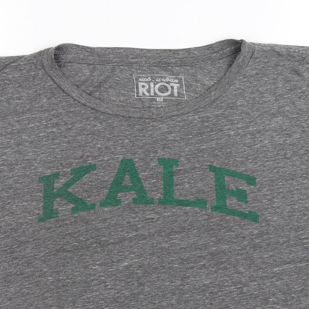 Riot Womens Grey   Basic T-Shirt Size M