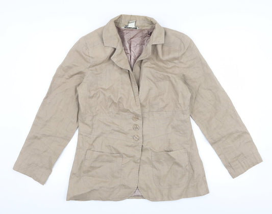 Nikki Valenti  Womens Beige   Jacket  Size 10