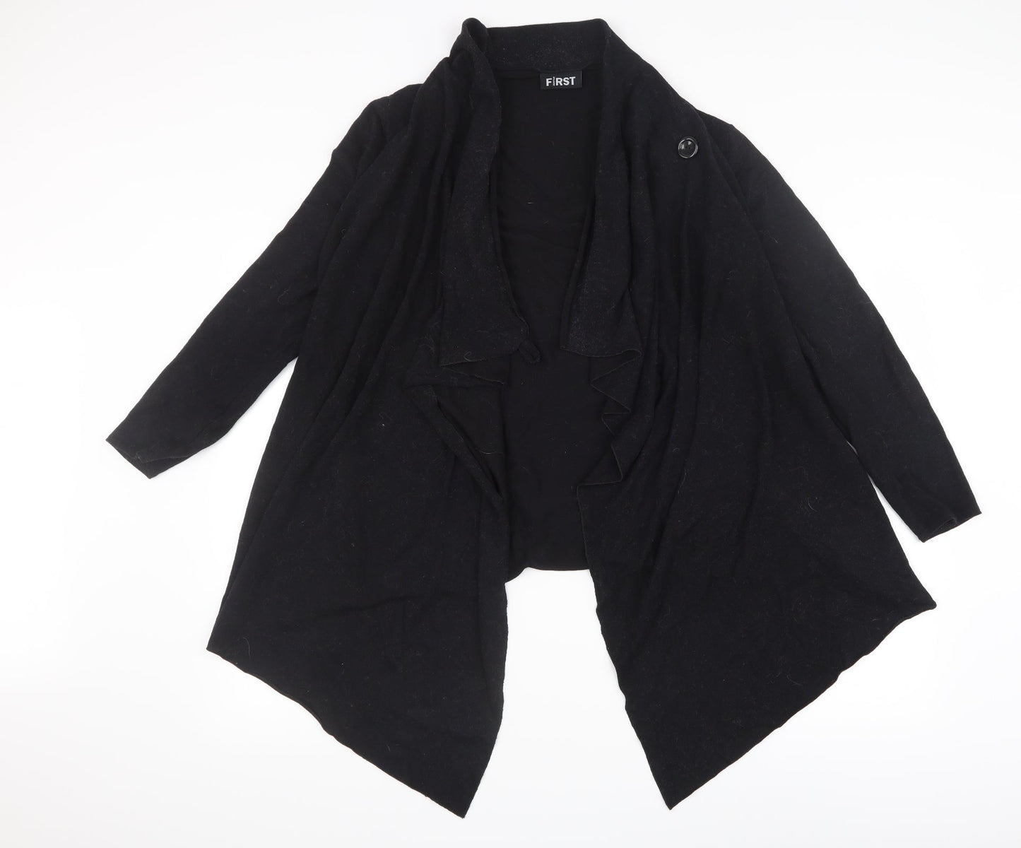 First Womens Black   Cardigan Jumper Size S