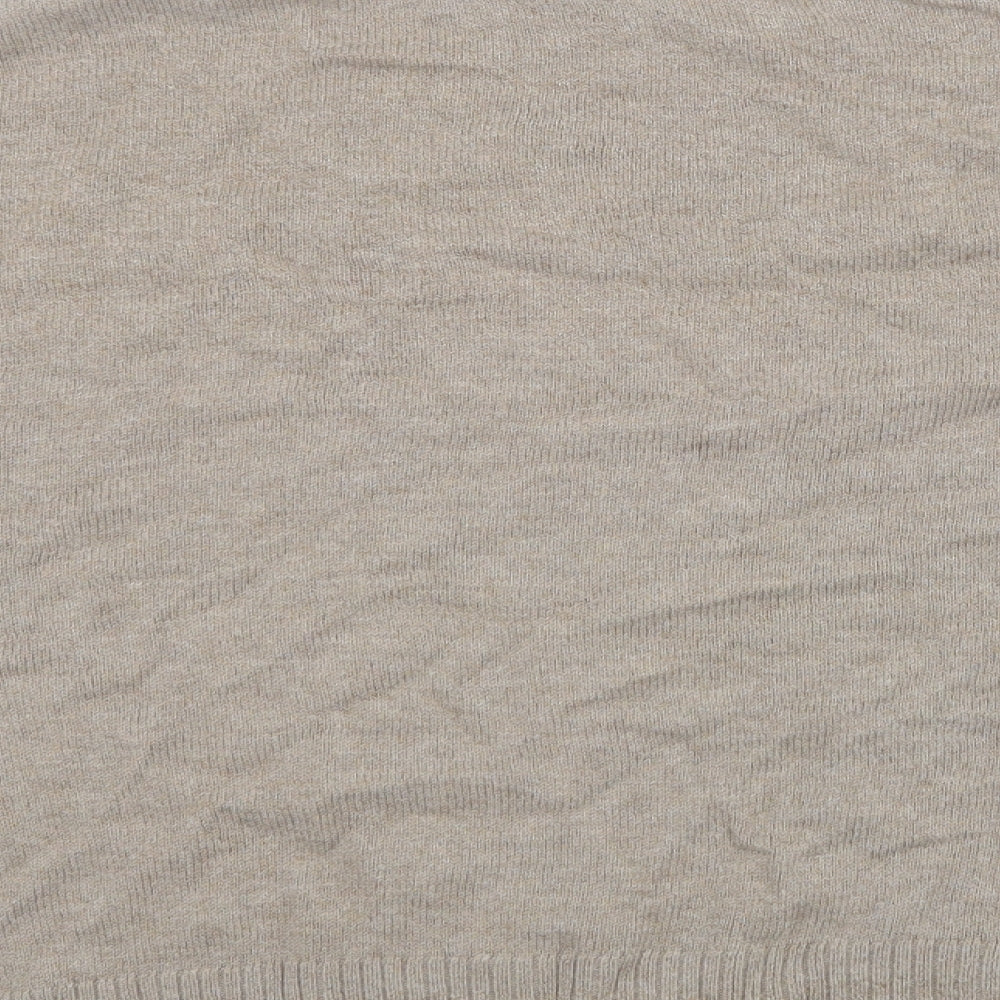 H&M Womens Beige  Knit Pullover Jumper Size S