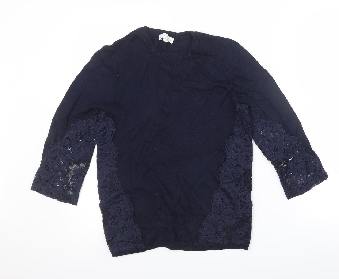 Warehouse Womens Blue   Pullover Jumper Size 8  - Lace