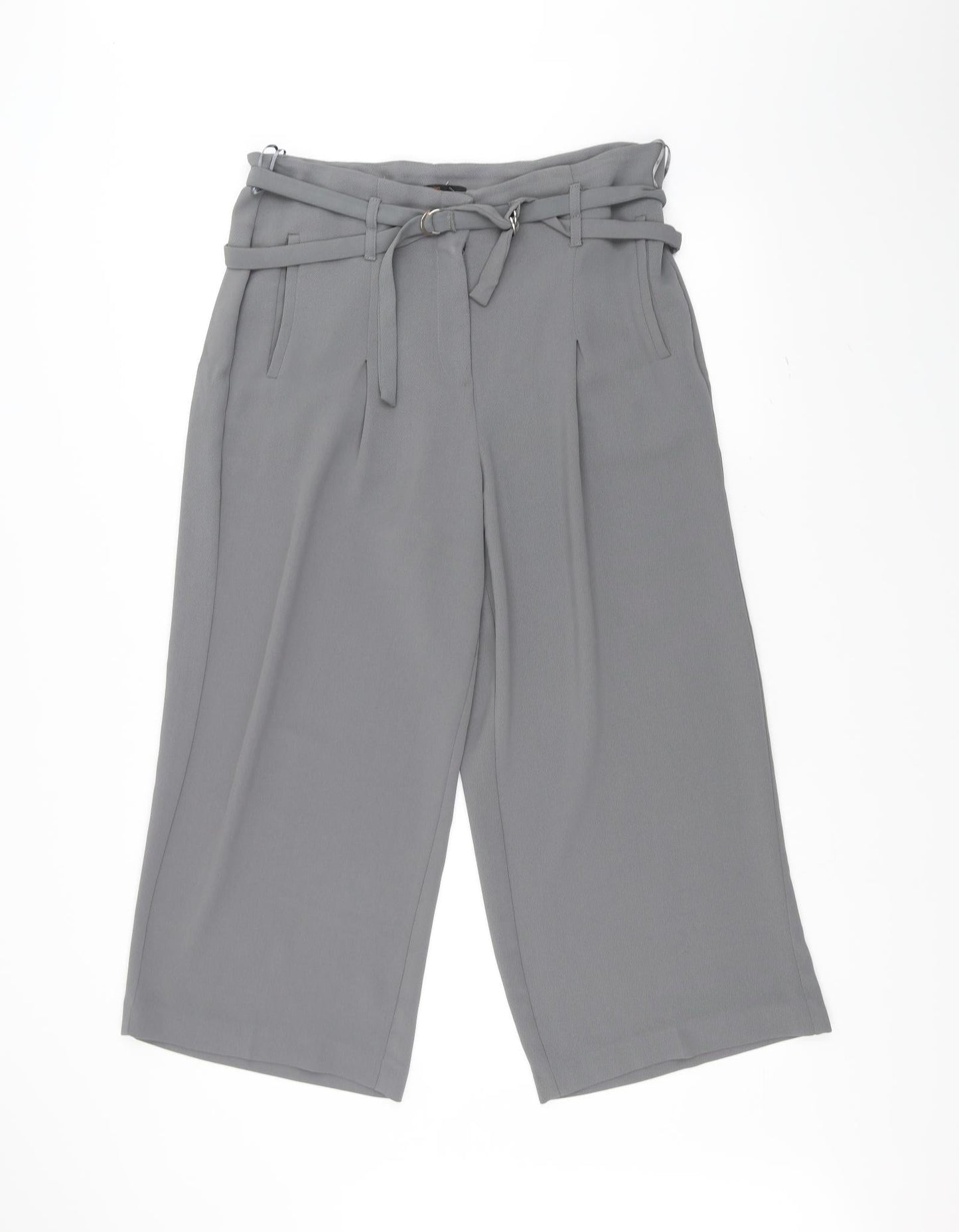 NEXT Womens Grey   Trousers  Size 12 L24 in - Belted
