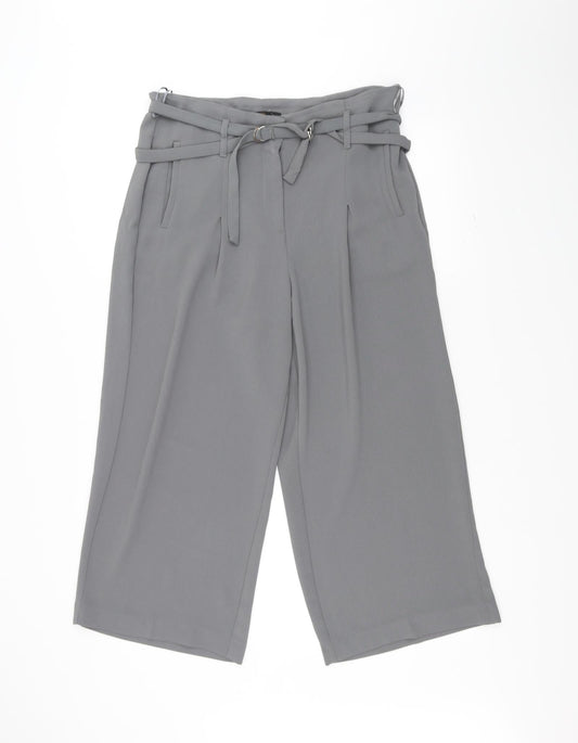 NEXT Womens Grey   Trousers  Size 12 L24 in - Belted