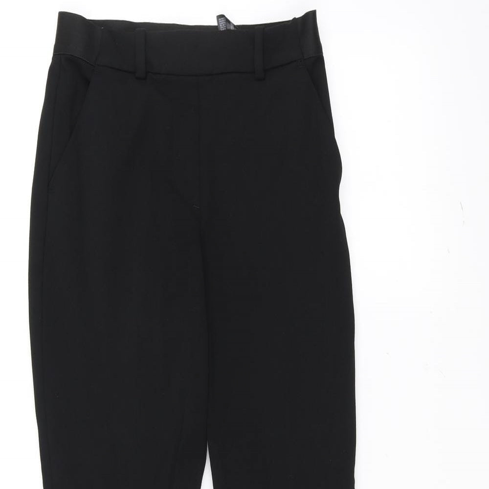 H&M Womens Black   Trousers  Size 6 L26 in
