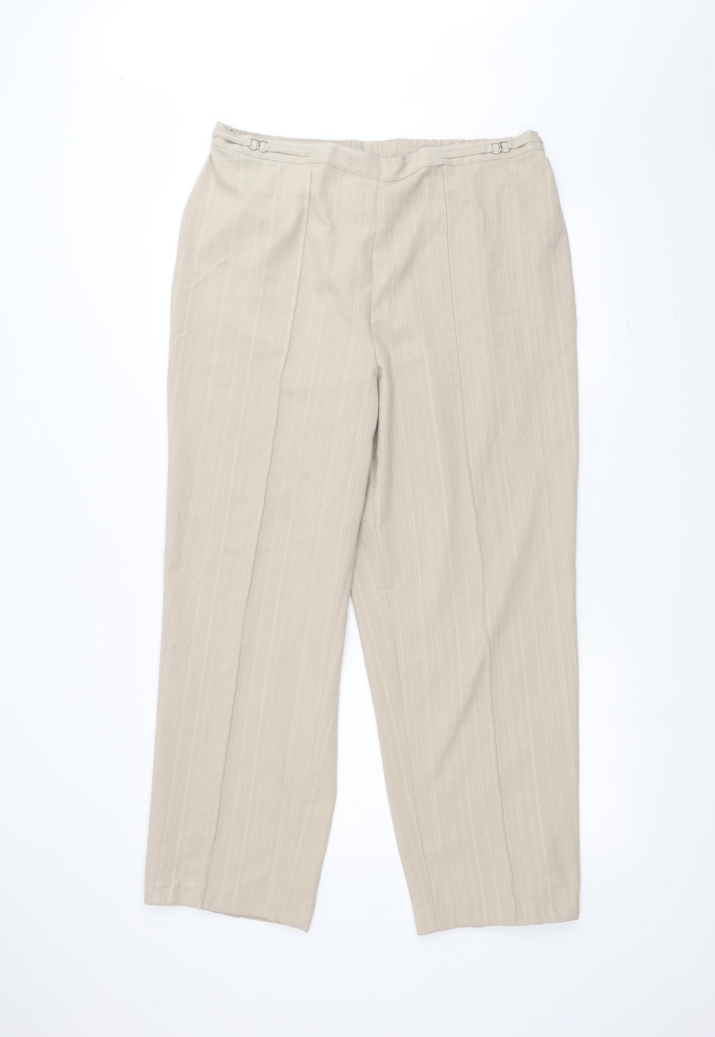 BM Womens White   Trousers  Size 18 L26 in