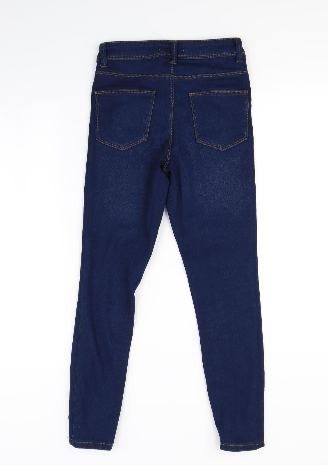 Denim & Co. Womens Blue   Straight Jeans Size 8 L27 in