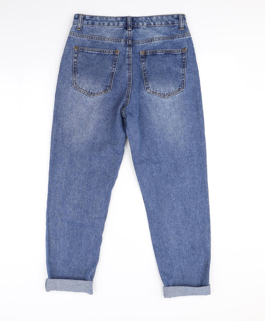 Boohoo Womens Blue   Straight Jeans Size 8 L28 in