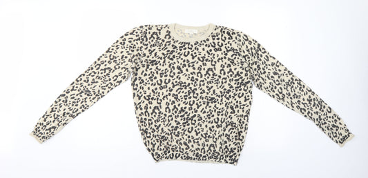 H&M Womens Multicoloured Animal Print  Pullover Jumper Size S