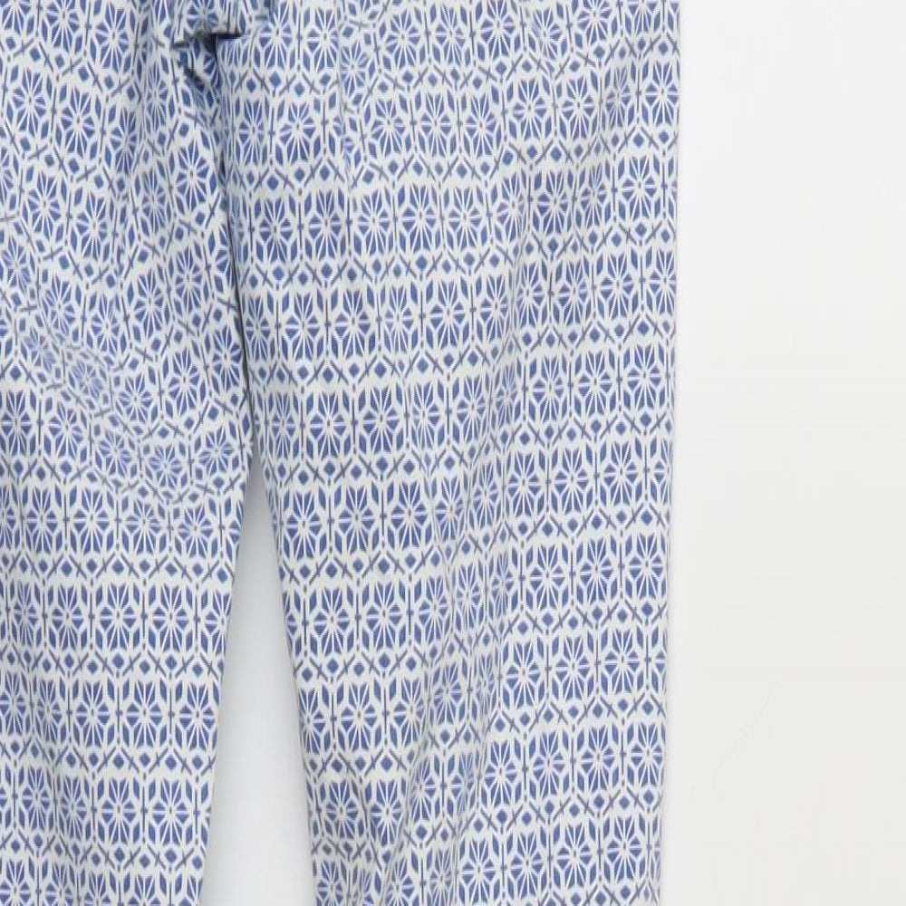 Top Shop Mens Blue Geometric  Sweatpants Trousers Size 26 L32 in - Elastic Waist