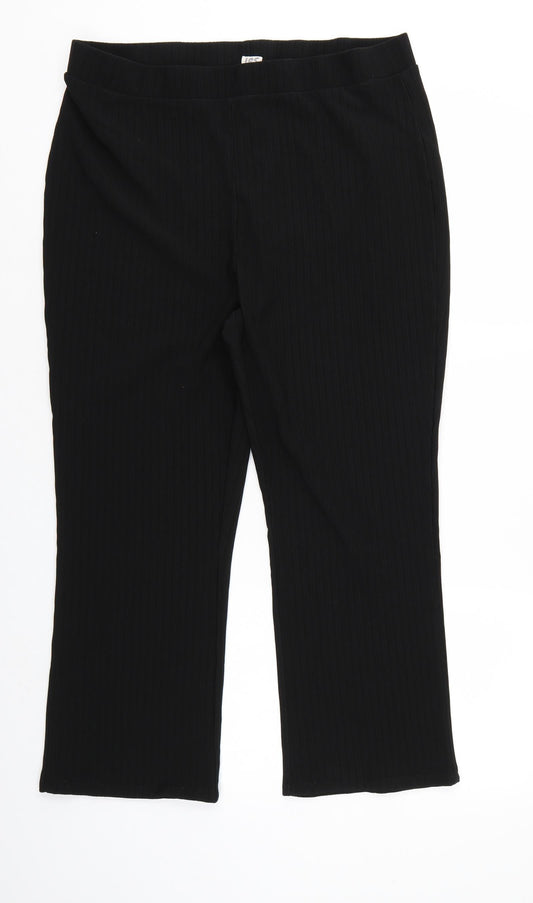 Papaya Womens Black   Trousers  Size 18 L23 in