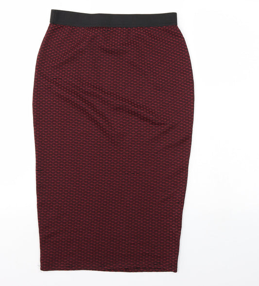 Sparkle & Fade Womens Red Polka Dot  A-Line Skirt Size M  - Elastic Waist