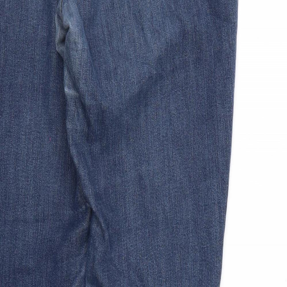 bLUE 73 Womens Blue  Denim Straight Jeans Size 12 L29 in
