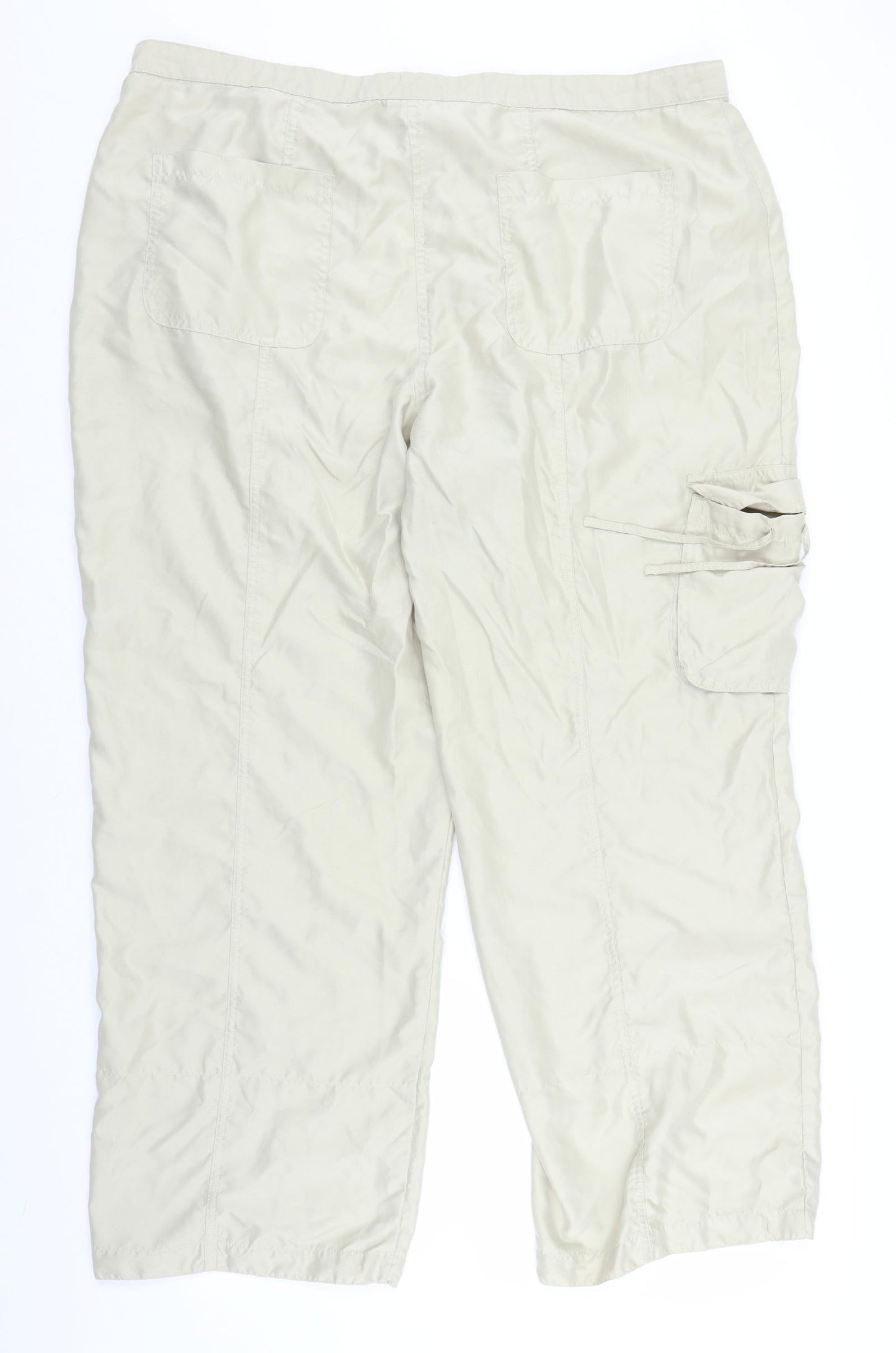 For Women Womens Yellow   Cargo Trousers Size 20 L28 in