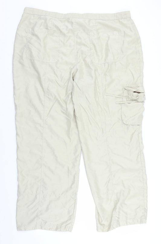 For Women Womens Yellow   Cargo Trousers Size 20 L28 in