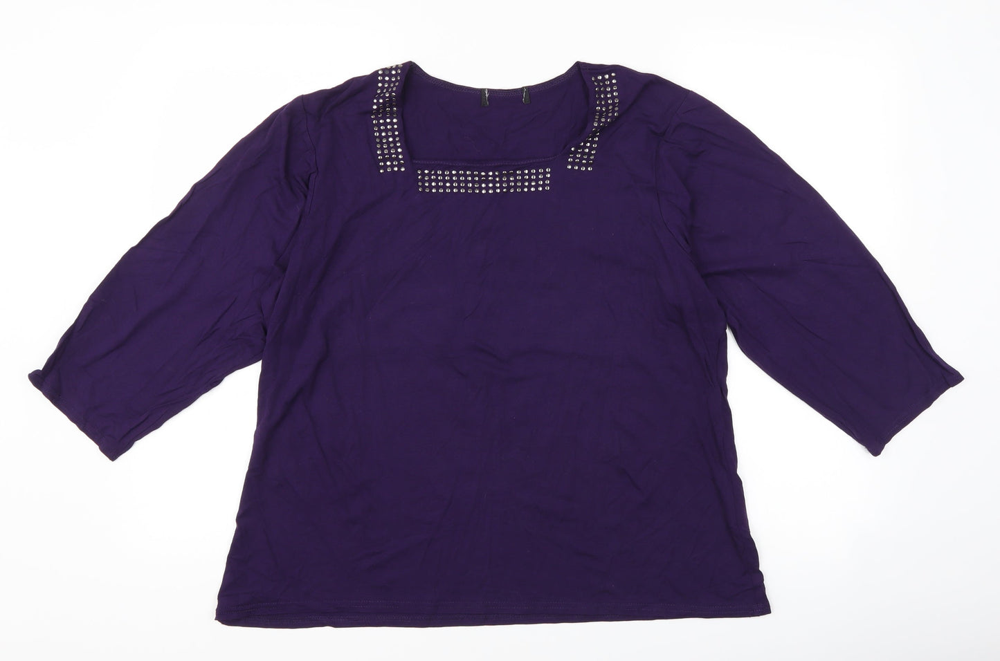 Preworn Womens Purple   Basic T-Shirt Size 20
