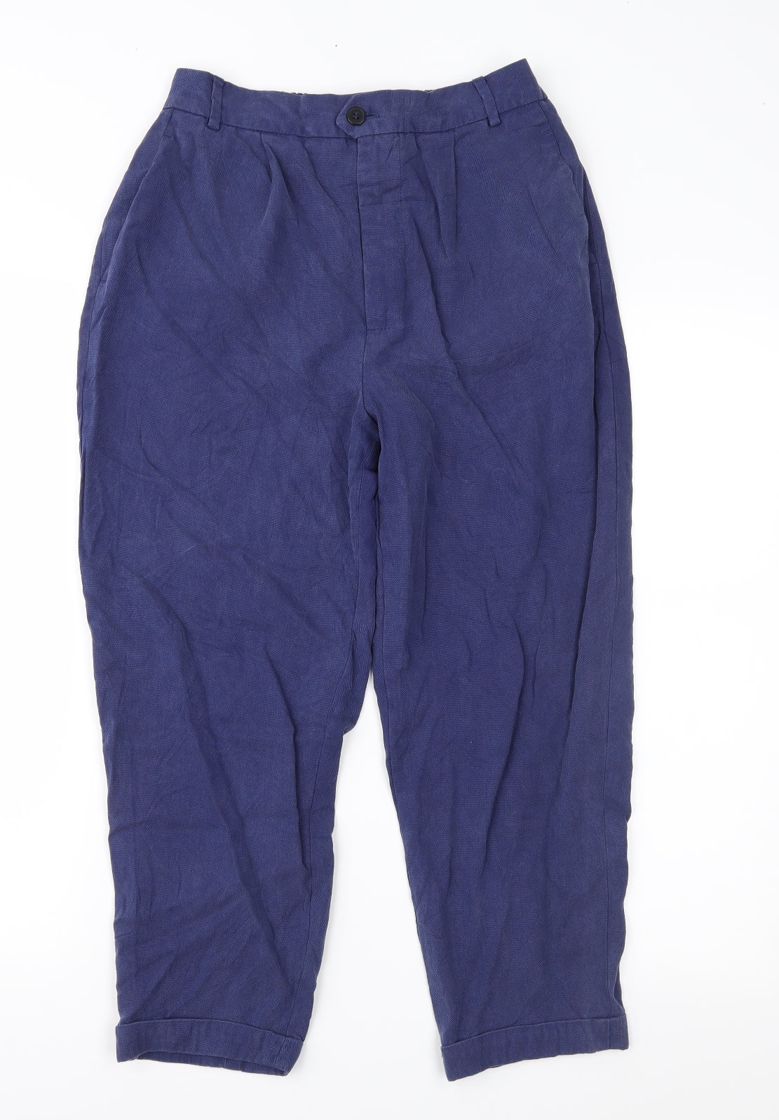 Zara Womens Blue   Pedal Pusher Trousers Size S L23 in