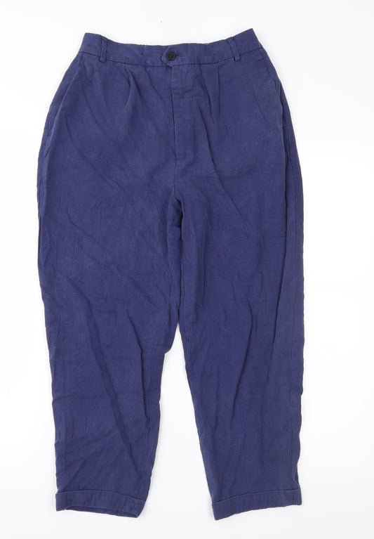 Zara Womens Blue   Pedal Pusher Trousers Size S L23 in