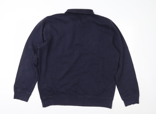 Easy Mens Blue   Pullover Sweatshirt Size L