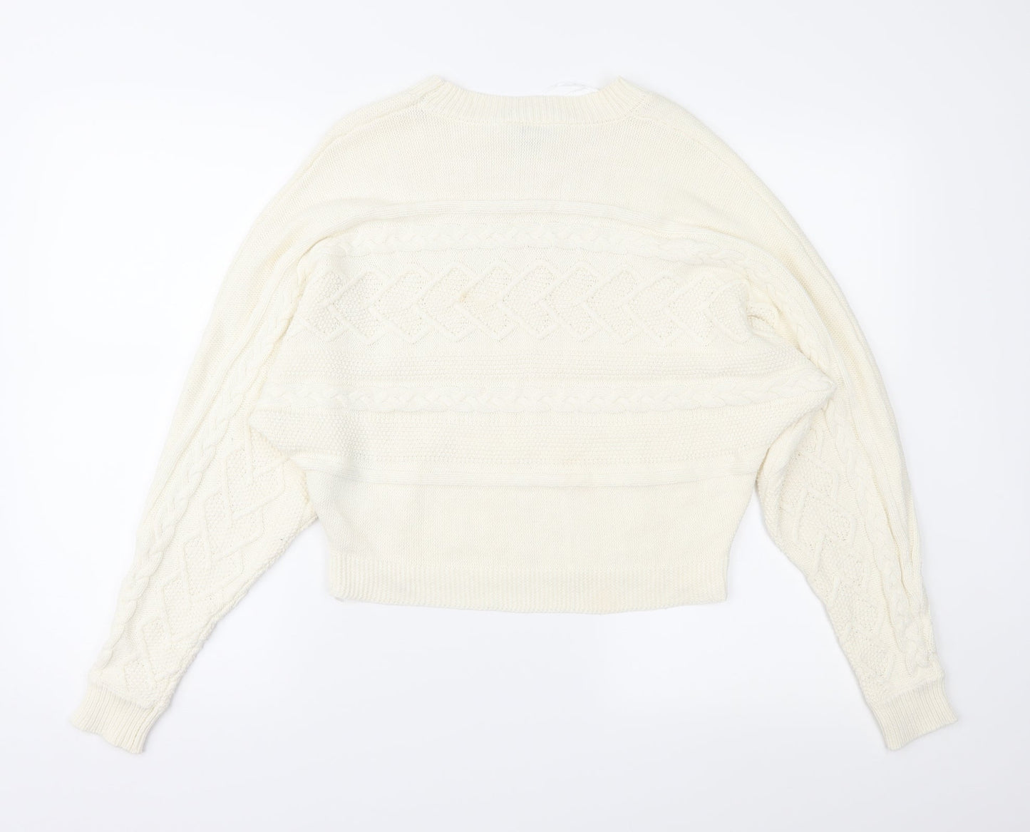 Miss Selfridge Womens Ivory  Knit Pullover Jumper Size 8