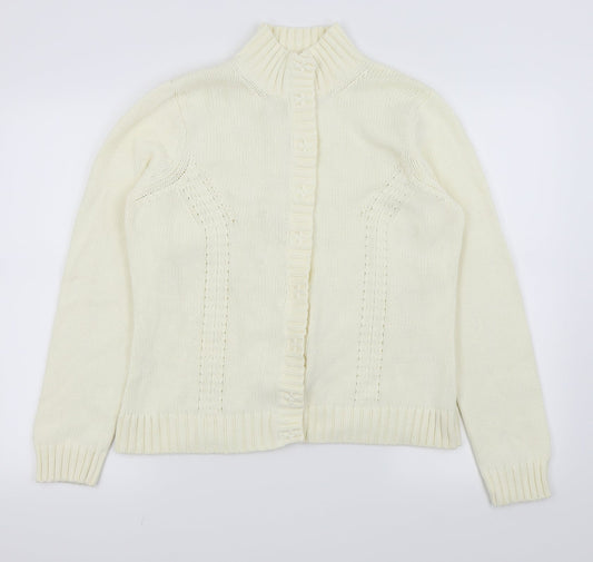 M&S Womens White   Cardigan Jumper Size 16