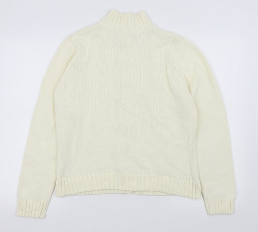 M&S Womens White   Cardigan Jumper Size 16