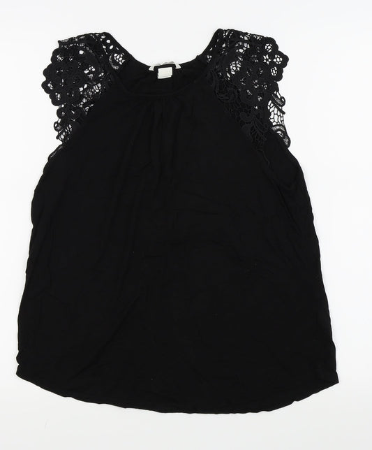 H&M Womens Black   Basic T-Shirt Size M