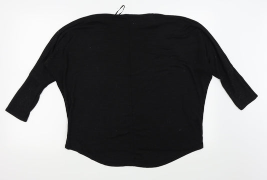 FUNKY FIT Womens Black   Basic T-Shirt Size M