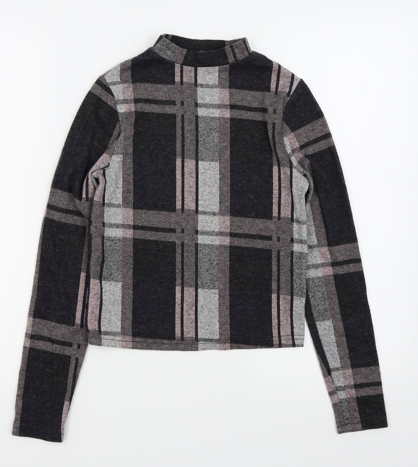 River Island Womens Multicoloured Check  Basic T-Shirt Size 10