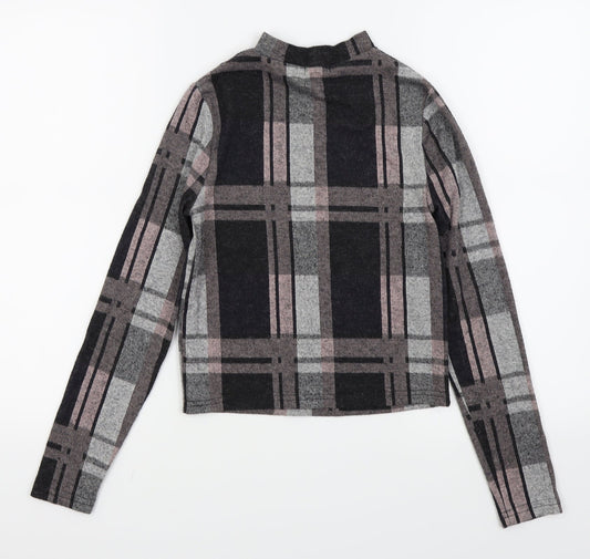 River Island Womens Multicoloured Check  Basic T-Shirt Size 10