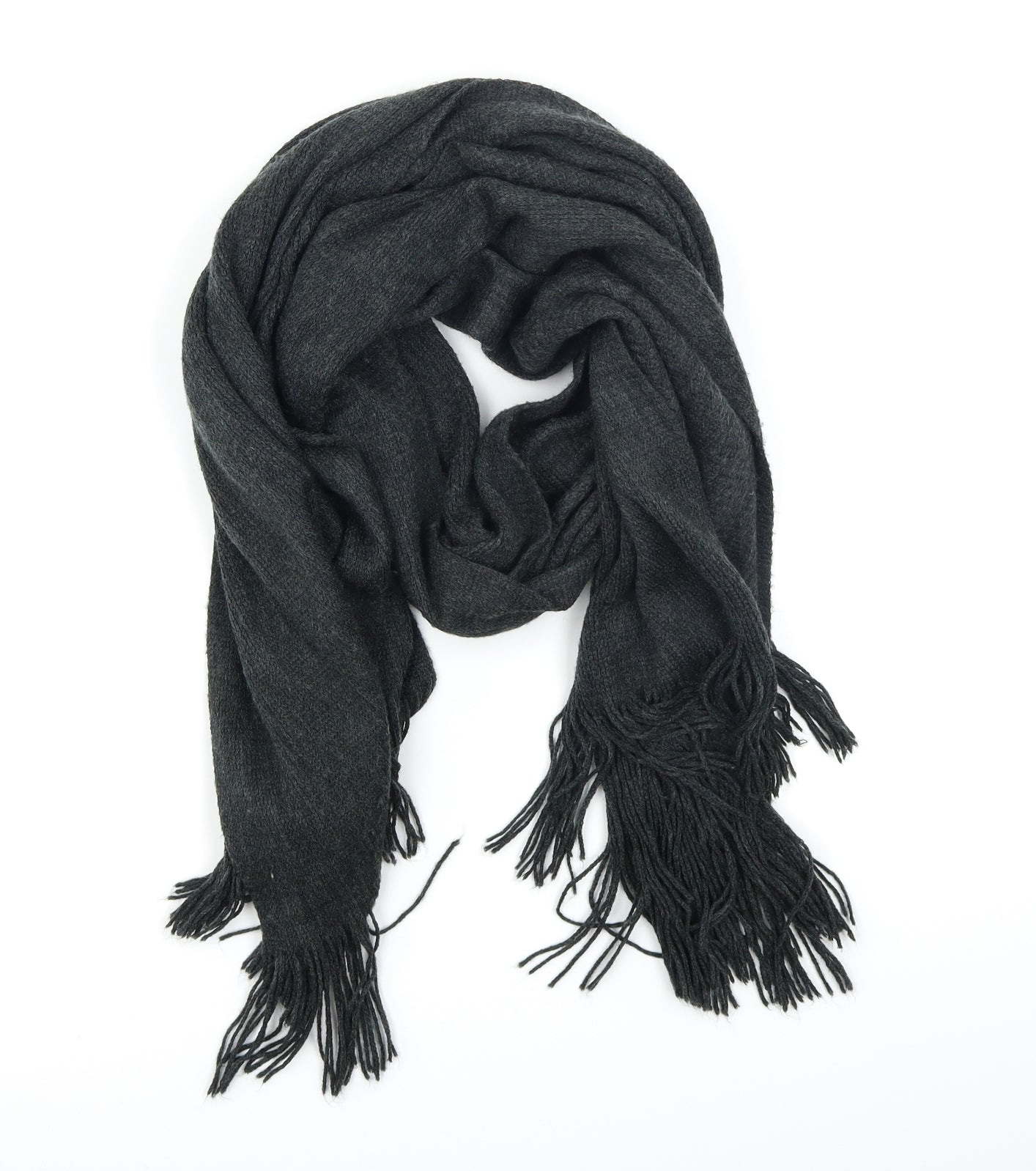 Preworn Mens Grey  Knit Scarf  One Size