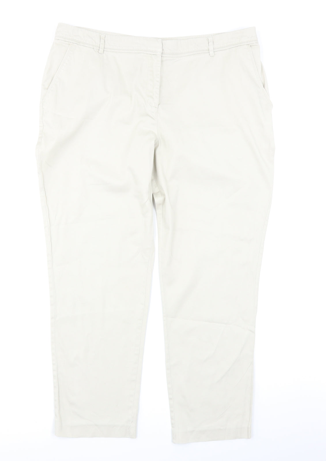 Papaya Womens Beige   Trousers  Size 16 L26 in