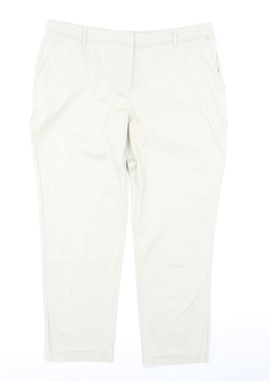 Papaya Womens Beige   Trousers  Size 16 L26 in
