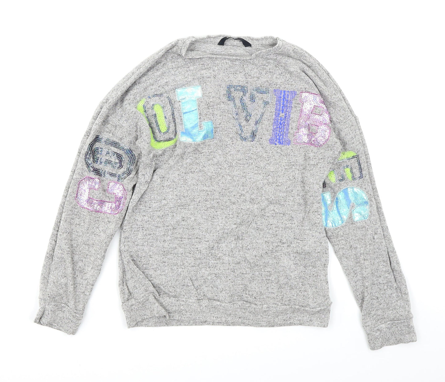George Girls Grey   Basic T-Shirt Size 7-8 Years