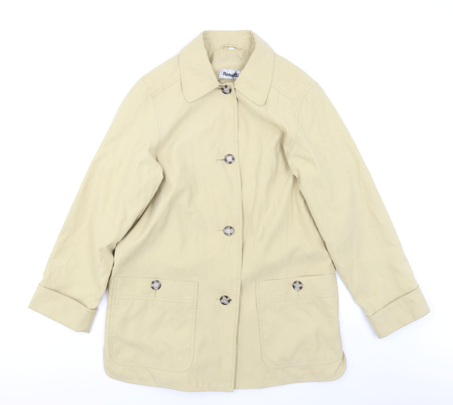 Rossetti Womens Beige   Pea Coat Coat Size 12