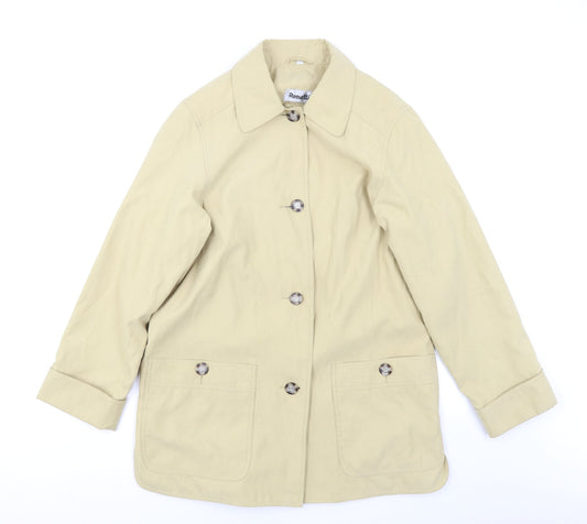 Rossetti Womens Beige   Pea Coat Coat Size 12