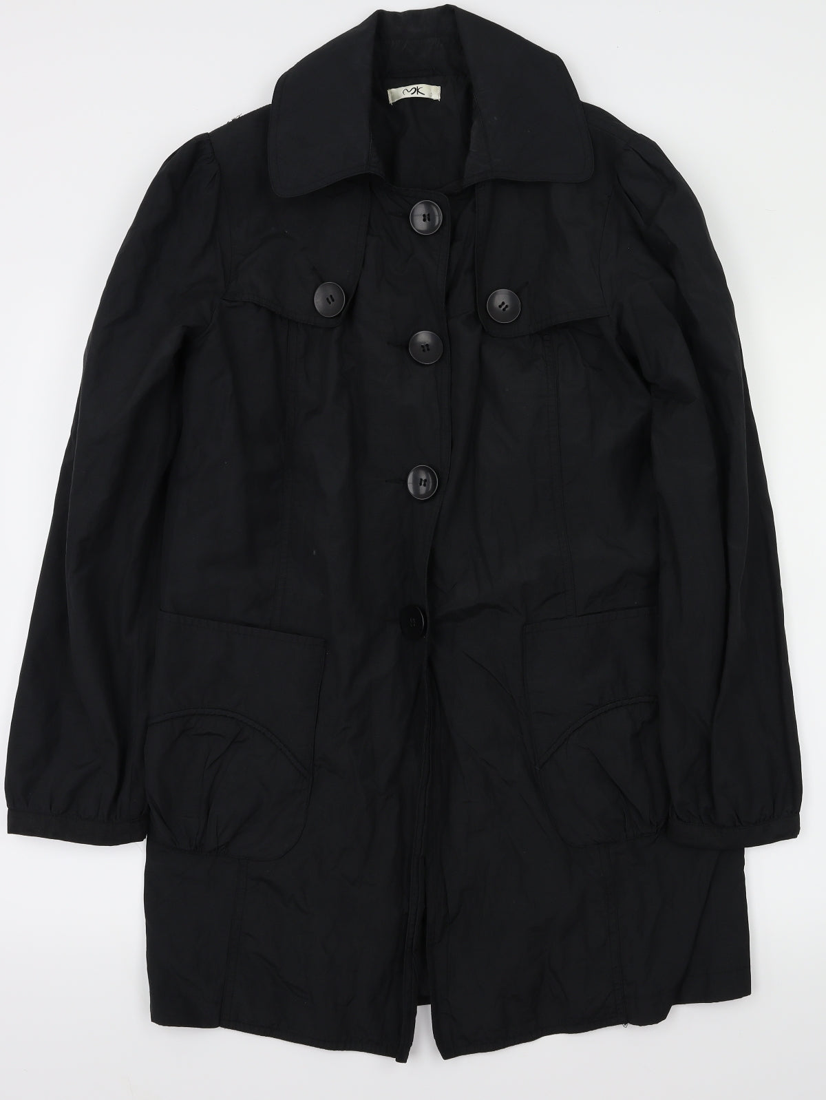k Womens Black   Jacket Coat Size 10