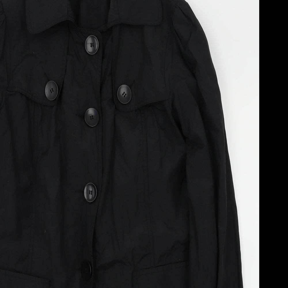 k Womens Black   Jacket Coat Size 10